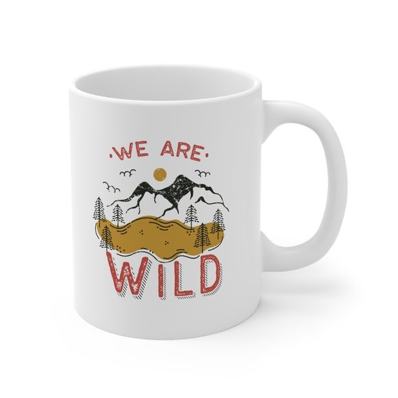 We are Wild Boho Mountains Mug, Nature, Camping - Picture 3 of 4